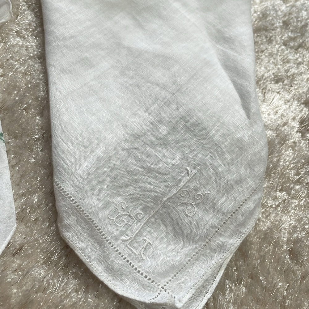 Vintage Handkerchief bundle Linen Cotton embroidered - Picture 12 of 13